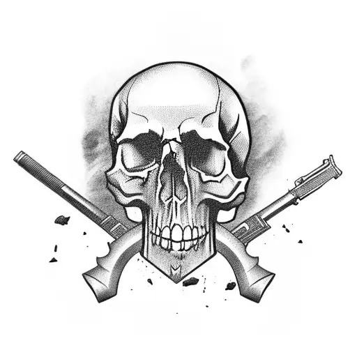 Skull With Ak47