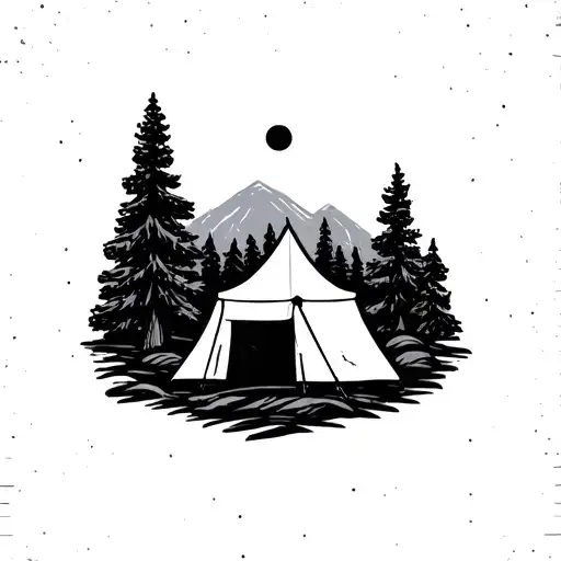 Minimalist Camping Tatoo