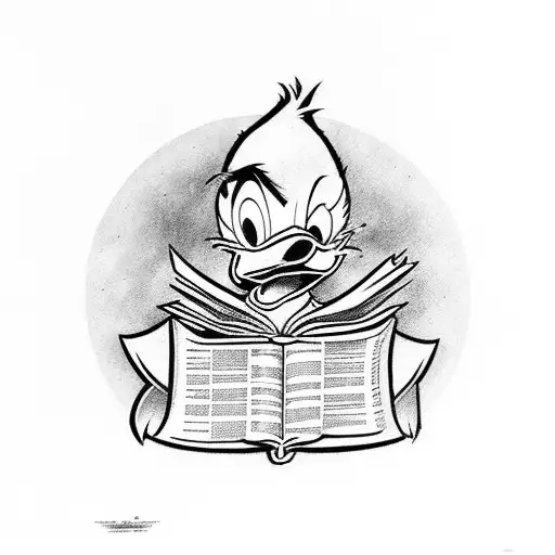 Donald Duck Reading The Bible