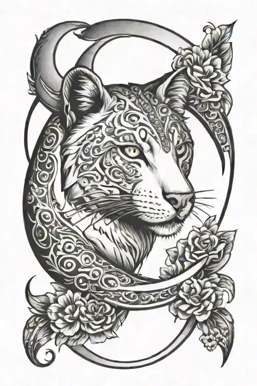 Paws And Crescent Moon