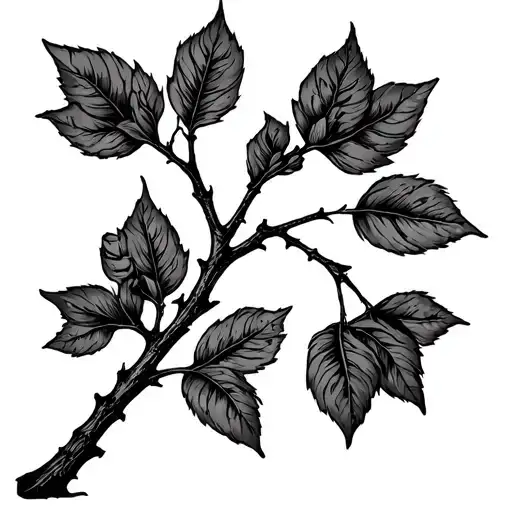 Alder Branch Line Art Tattoo But From An Old Textbook