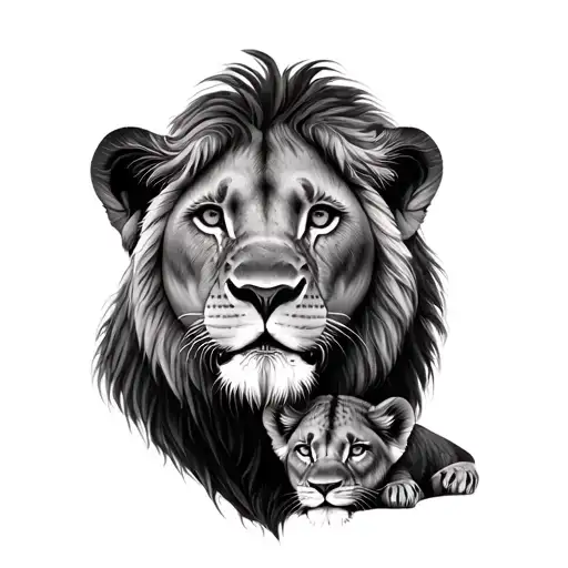 Lioness & Lion Cub