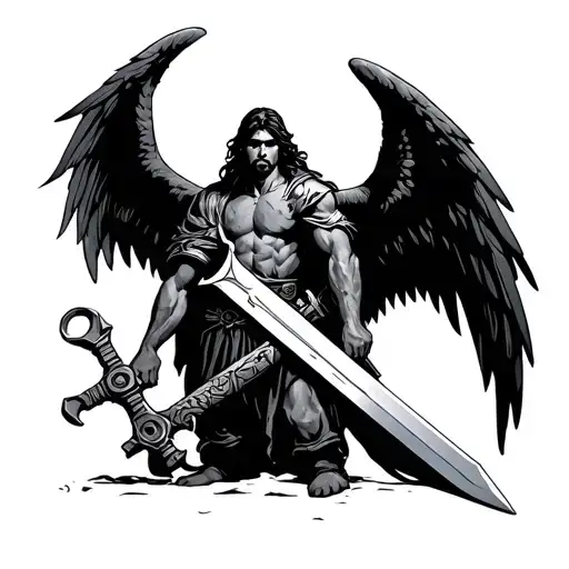 Arc Angel Micheal With Pipewrench Sword