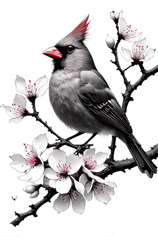Cardinal Cherry Blossom