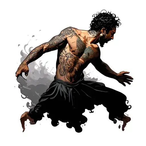 Spiritual Guy Falling Man