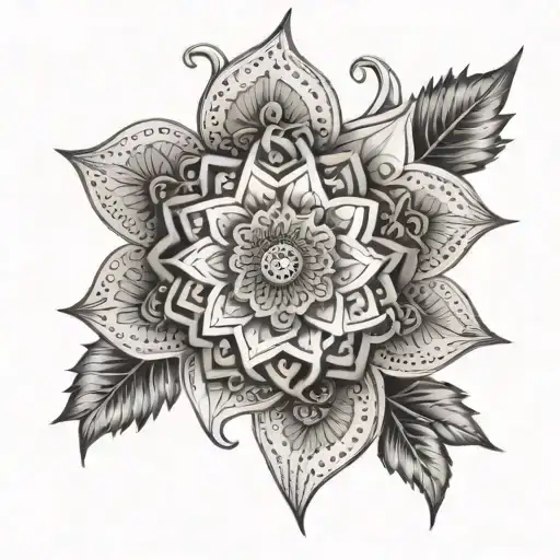 A Mandala Design Featuring Intricate Patterns Inspired By The Beauty Of Nature