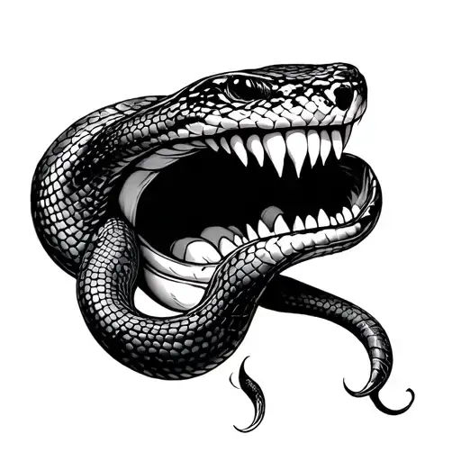 Snake From The Mouth Of Girls Duplicity