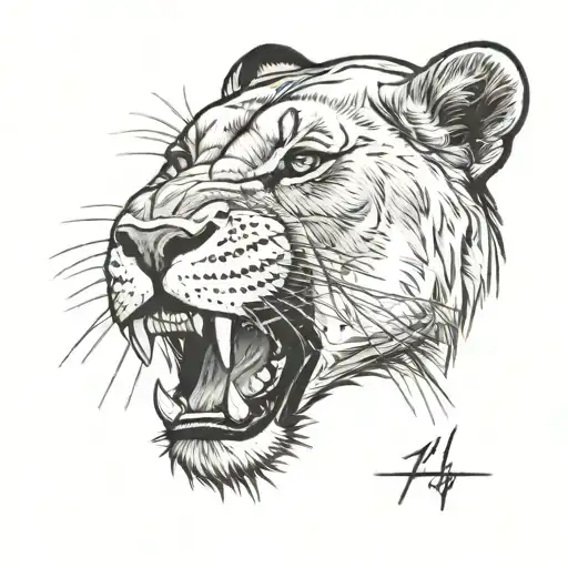 Lioness Eating The Word Fear