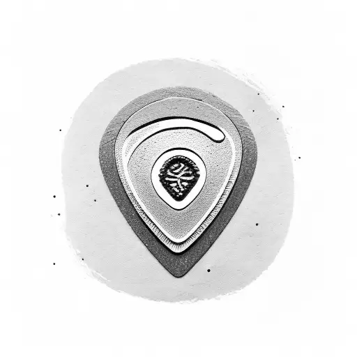 Guitar Pick With Thumbprint