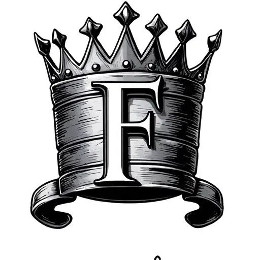 Small King Crown With Letter E