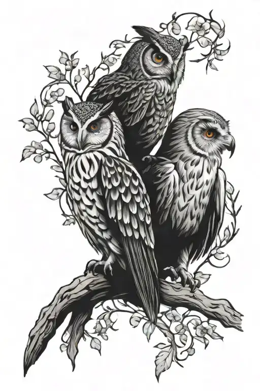 Parternon And Atenas And Owl Perched