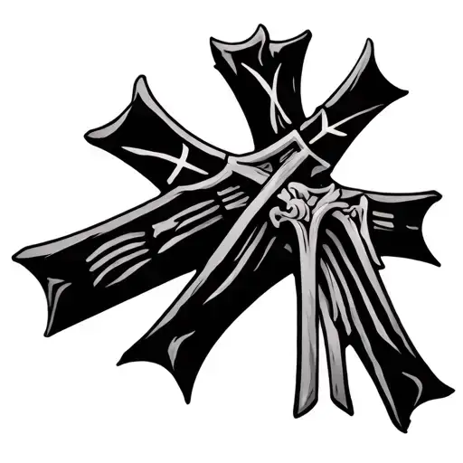 Three Crosses And Roman Numerals