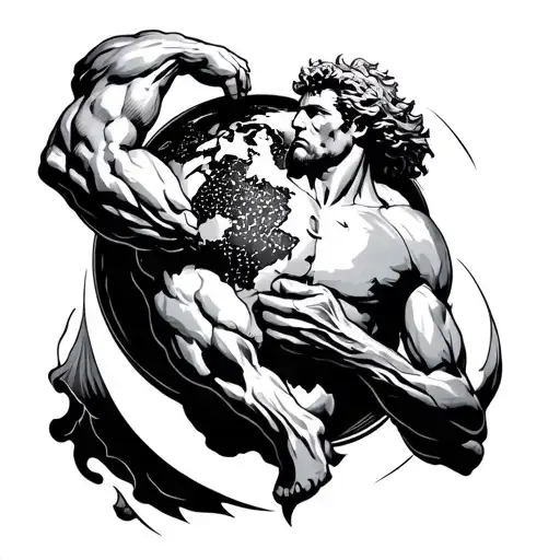 The Titan Atlas Holding Up The World