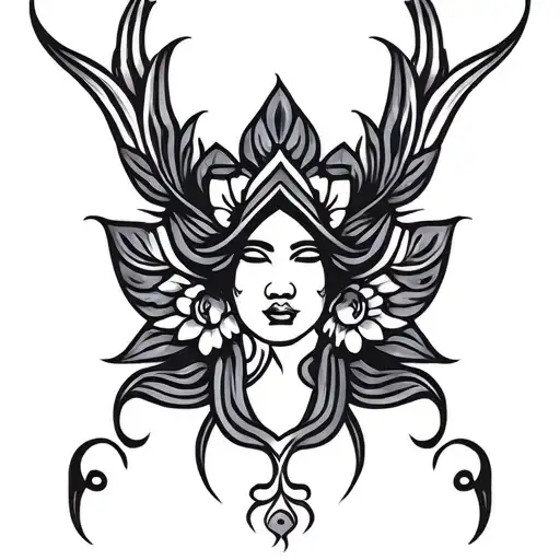 Simple Filipino Leg Tattoo Design