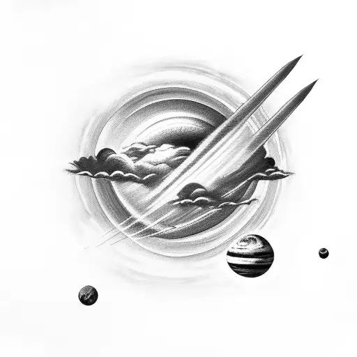 Sky With Saturn In Forest View