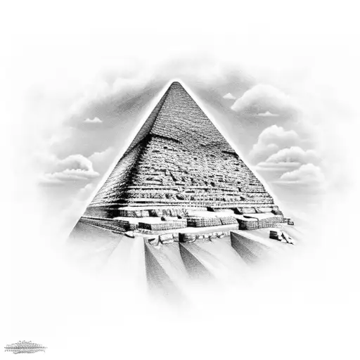 Mix Manhattan Sky Line With Egyptian Pyramid