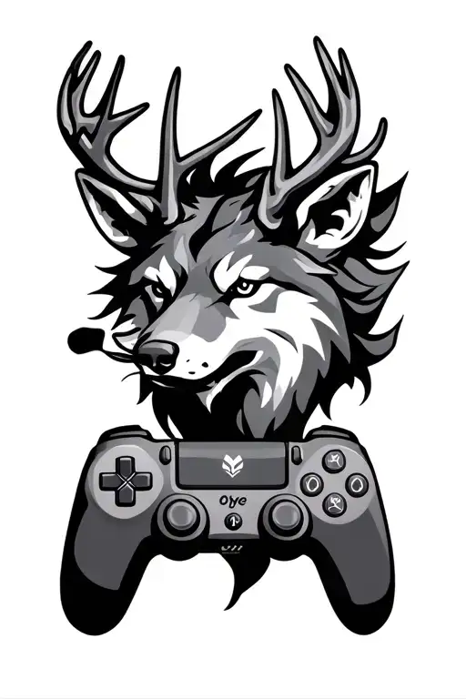 Stag Wolf Electeician Gaming Controller Intertwined