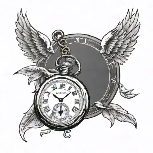 Hermes Wing Rose Pocket Watch