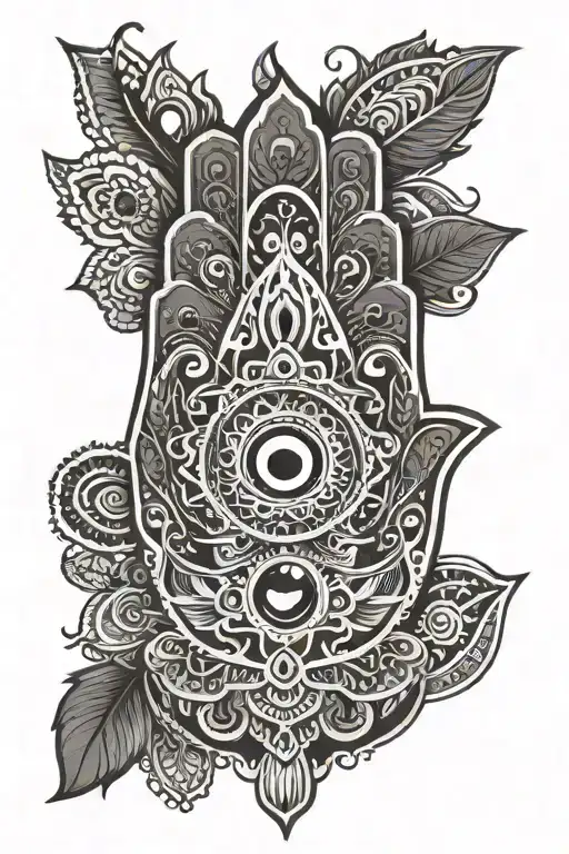 Indian Style Hamsa