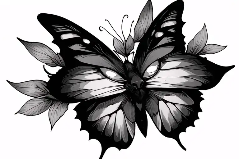 Butterfly Tattoo That Looks Like A Cat