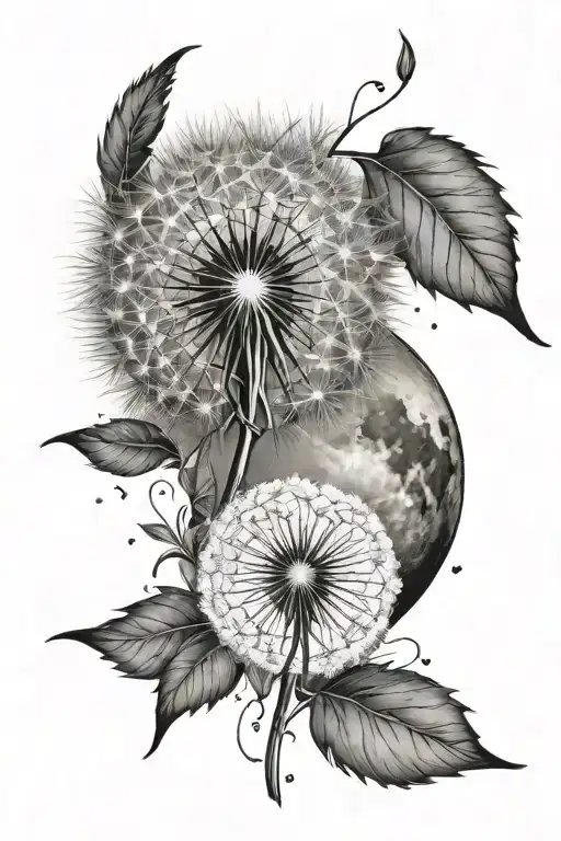 Dandelion And Moon