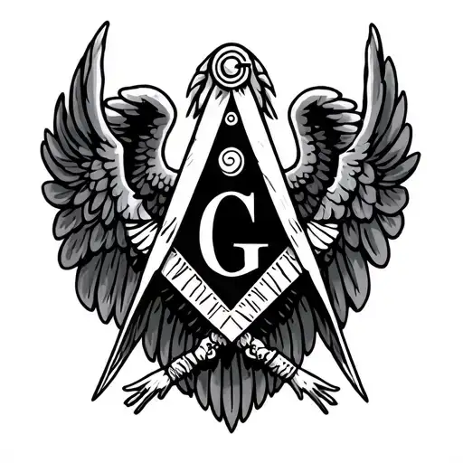 Masonic Symbol With Angel