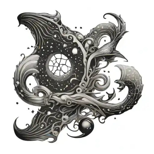 Constellation Of Sea Creatures Forming A Personal Assistant Symbol