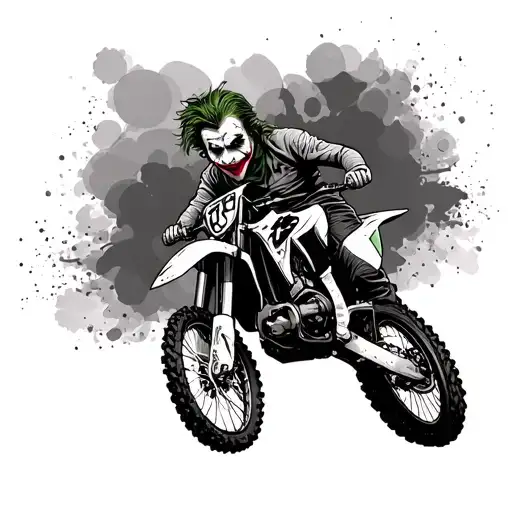 The Joker Rideing A Motocross Bike