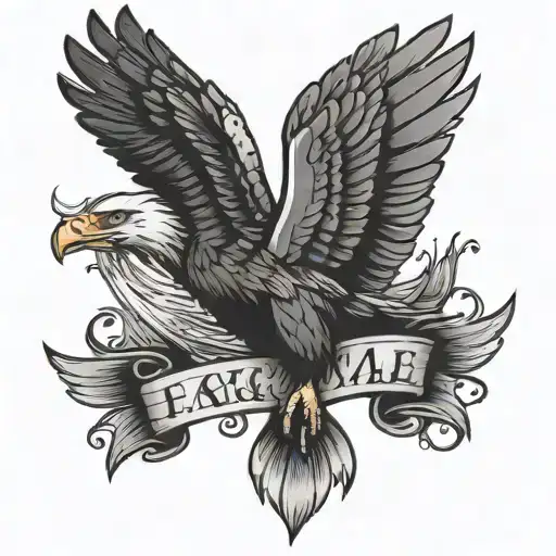 Eagle With Writing On Top