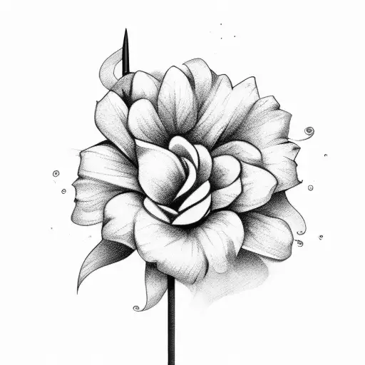 Flower Wrapping Around A Sword