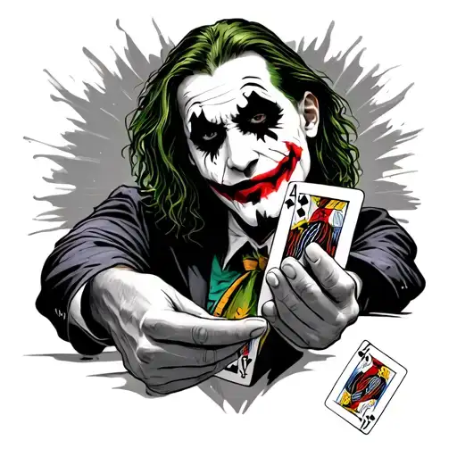 Jared Leto Joker Holding Cards In His Hands
