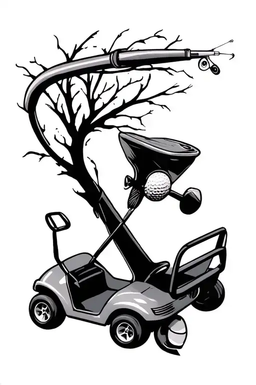 Fishing Overdose Awareness Golf Cart
