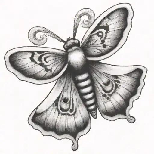 Moth Flying With Darren In Script Wititing