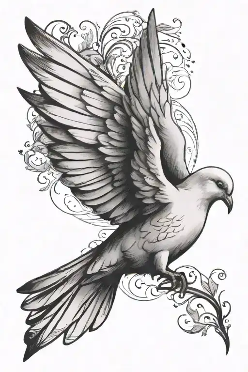 Dove With Script Writing