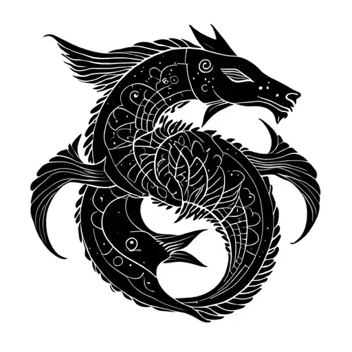 Subtle Sagittarius And Pisces Together Symbolizing