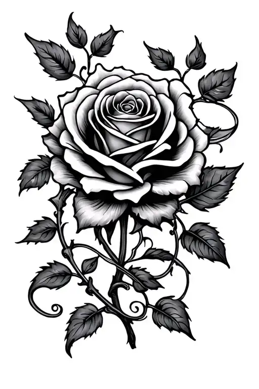 Traditional Rose With Vines Wrapping