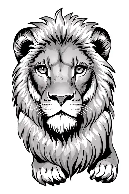 Lion With Female Eye Looking Straight