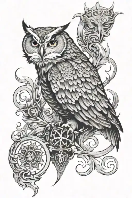 Scorpio Zodiac Sign Incorporated With Owl And Game Of Thrones