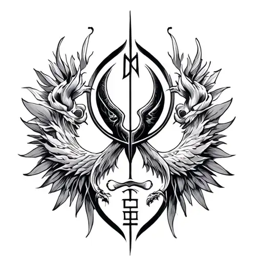 Mens Chest Tattoo Gemini Zodiac Sign