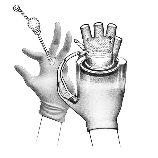 A Cartoon Glove Holding A Cocktail Glass
