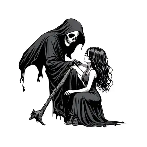 Grim Reaper Taking A Cute Girl