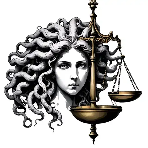 Medusa Next To Libra Scale