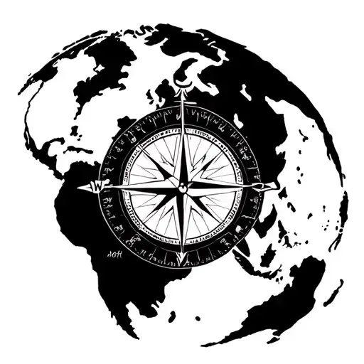 Compass World Map Japan