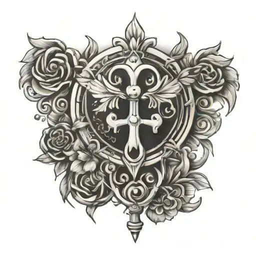 Sun And Mood With Flowers And Keys And Hearts One Heart