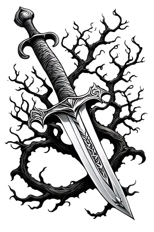Tree Of Life As A Handle Of The Sword