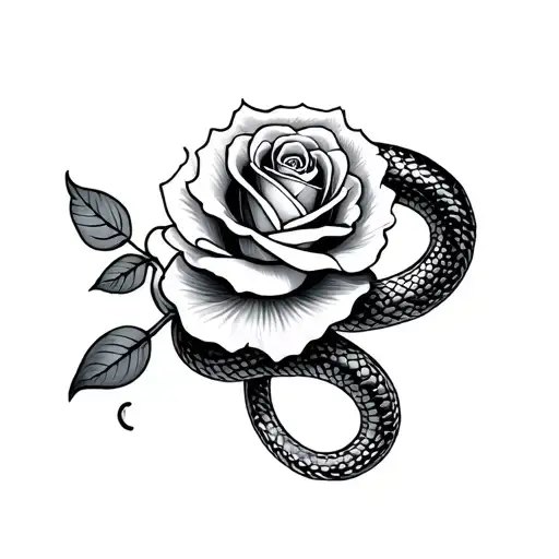 Roses Wicca Snake
