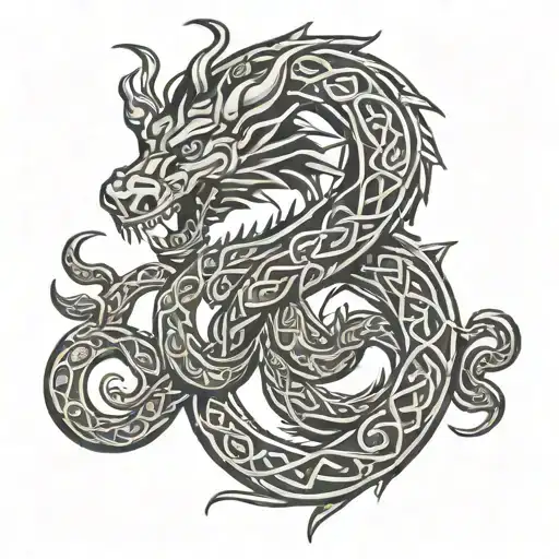 Celtic Knot Dragon Armband