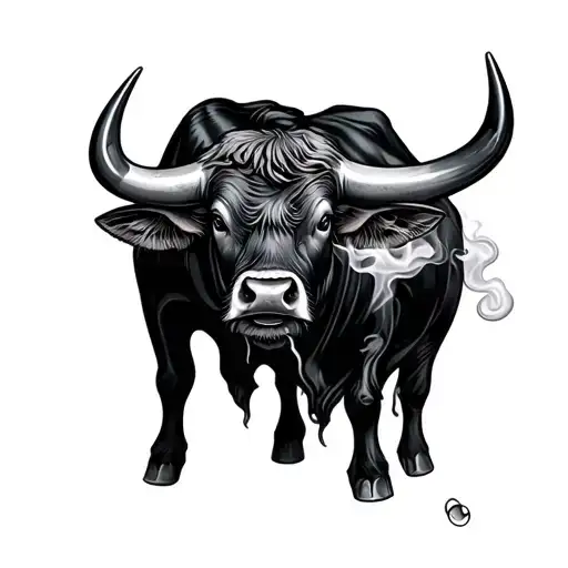 Realistic Black Bull Smoke Out Nose Ring