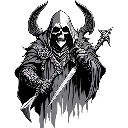 Grim Reaper King Viking Warrior