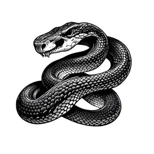 Half Dead Snake Wrapped